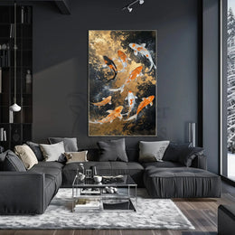 Koi Pond Serenity Artistic Animal Poster PosterGoat