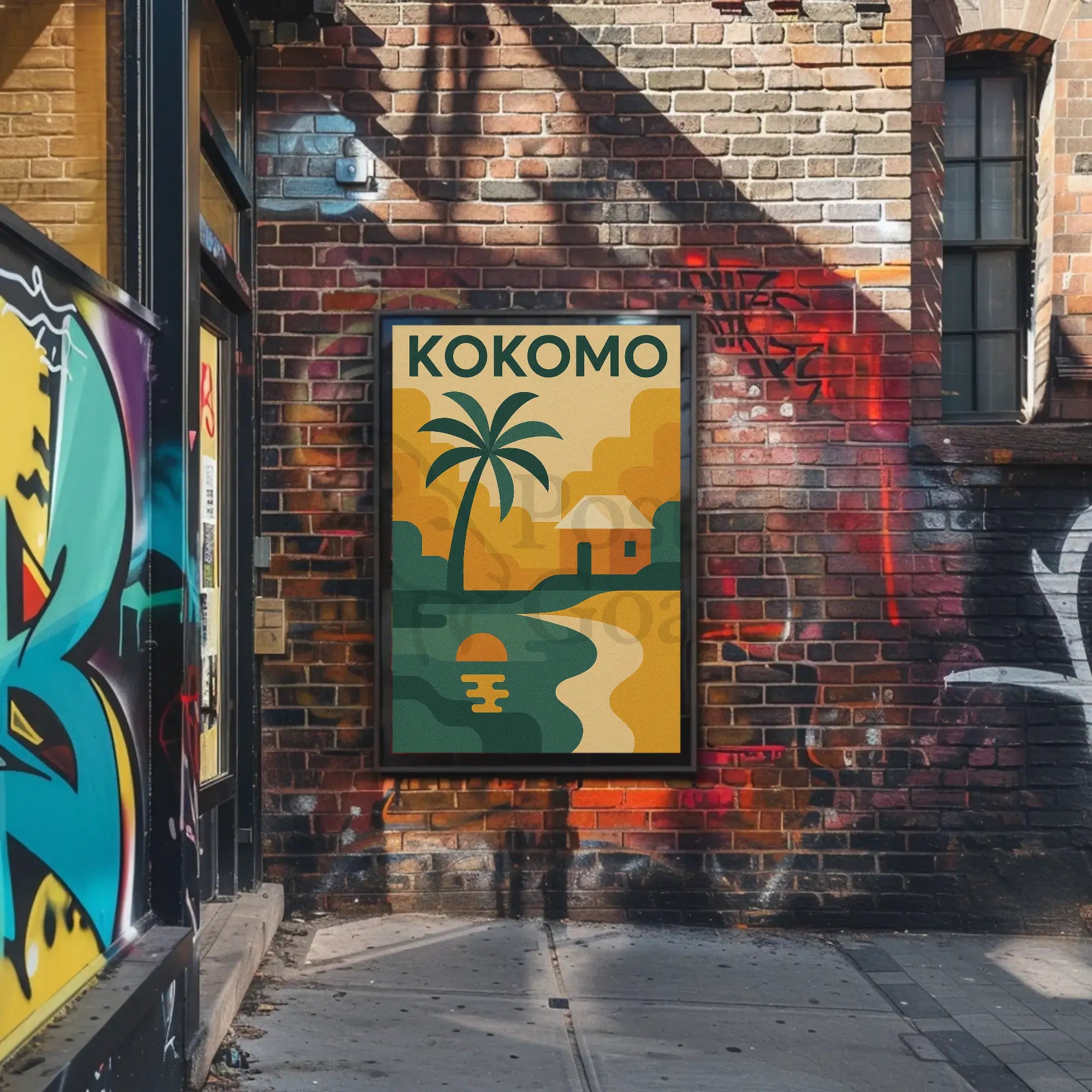 Kokomo Tropical Paradise Retro Travel Poster PosterGoat