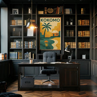 Kokomo Tropical Paradise Retro Travel Poster PosterGoat