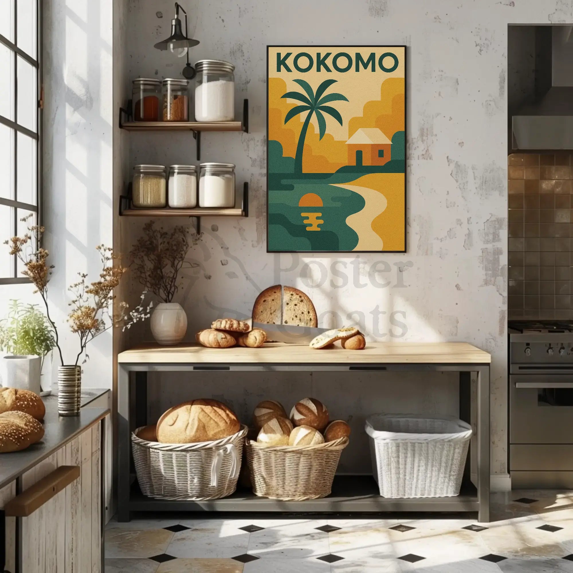 Kokomo Tropical Paradise Retro Travel Poster PosterGoat