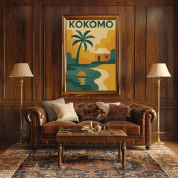 Kokomo Tropical Paradise Retro Travel Poster PosterGoat