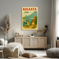 Kolkata Heritage Culture Vintage Travel Poster PosterGoat