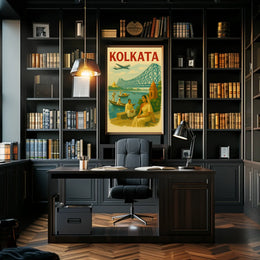 Kolkata Heritage Culture Vintage Travel Poster PosterGoat