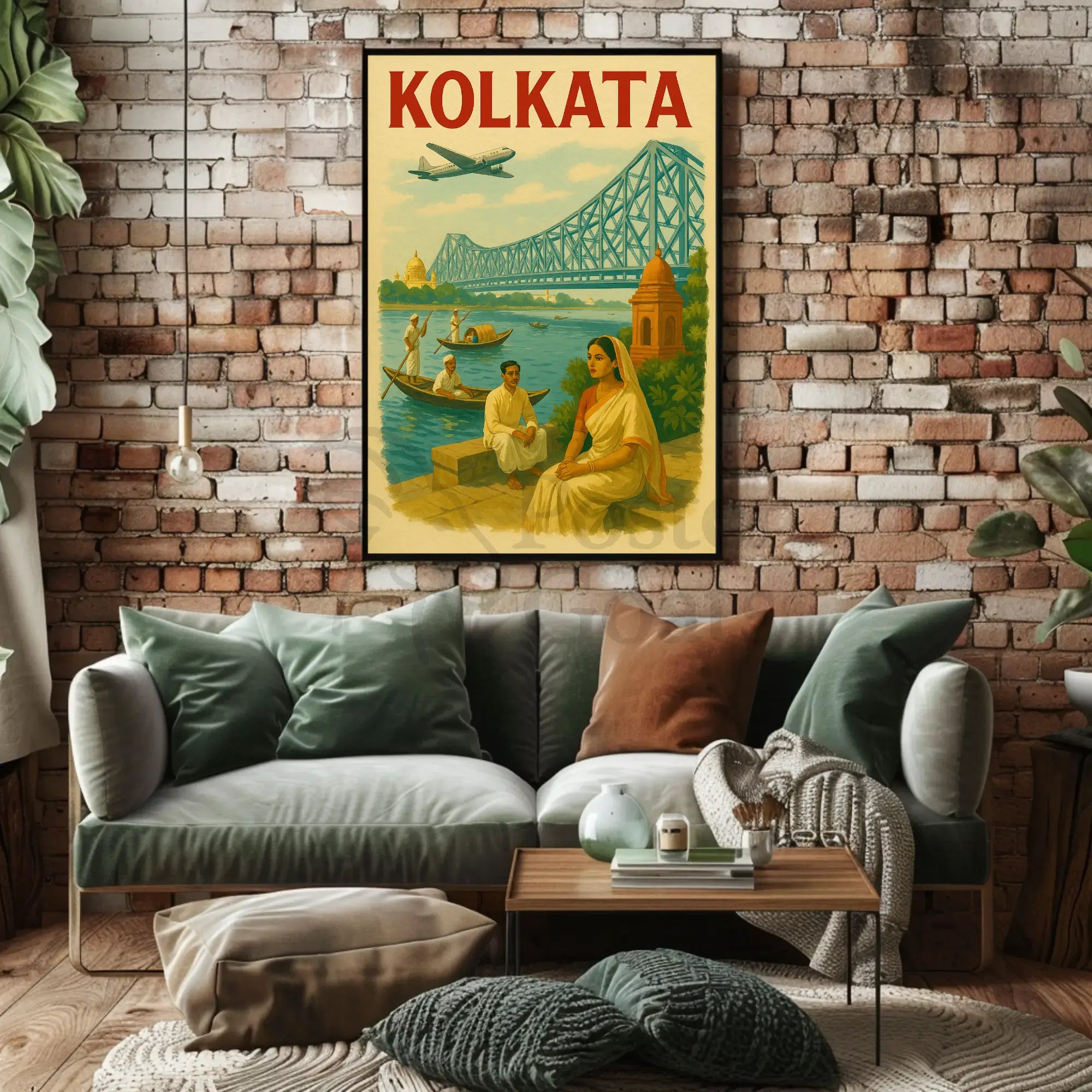 Kolkata Heritage Culture Vintage Travel Poster PosterGoat