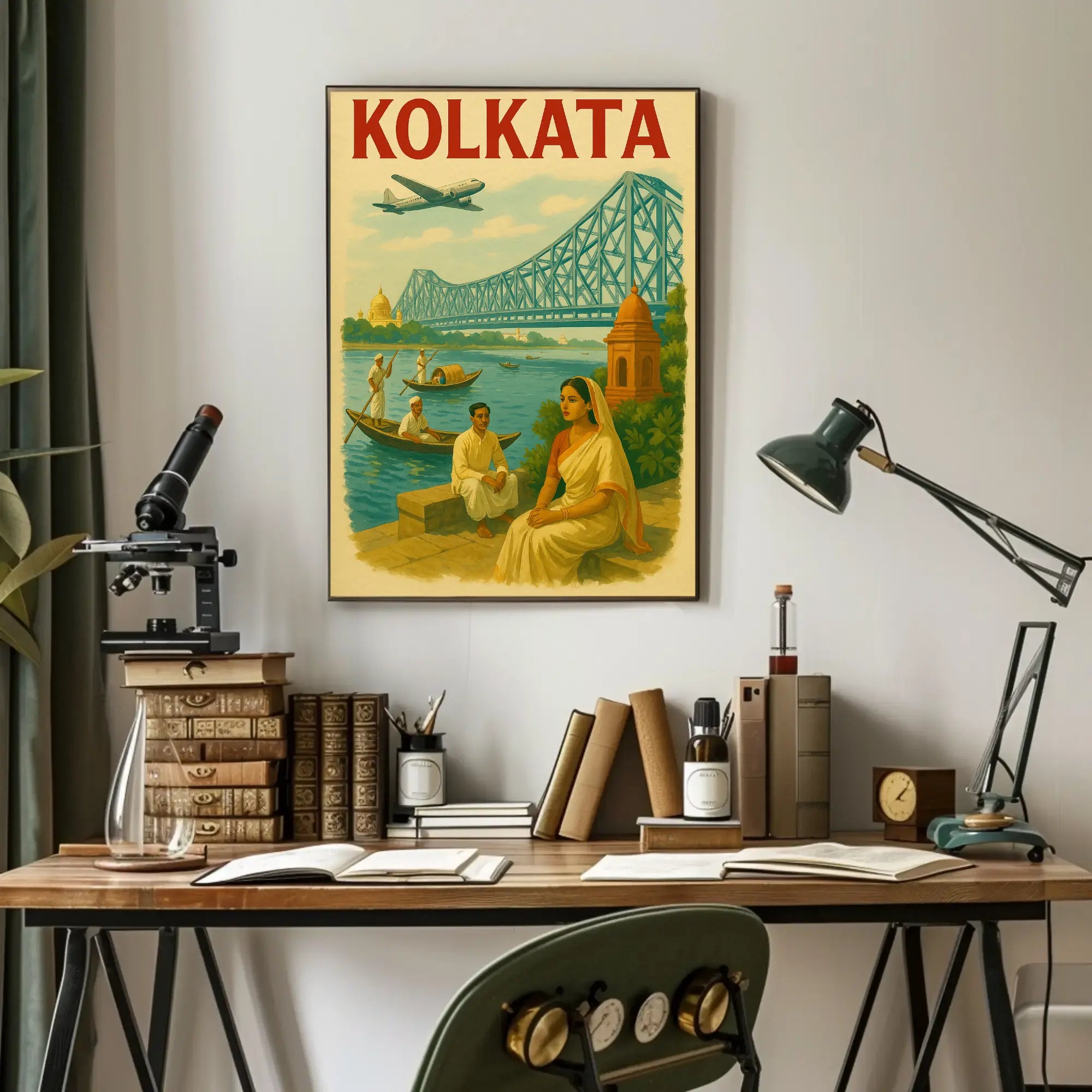 Kolkata Heritage Culture Vintage Travel Poster PosterGoat