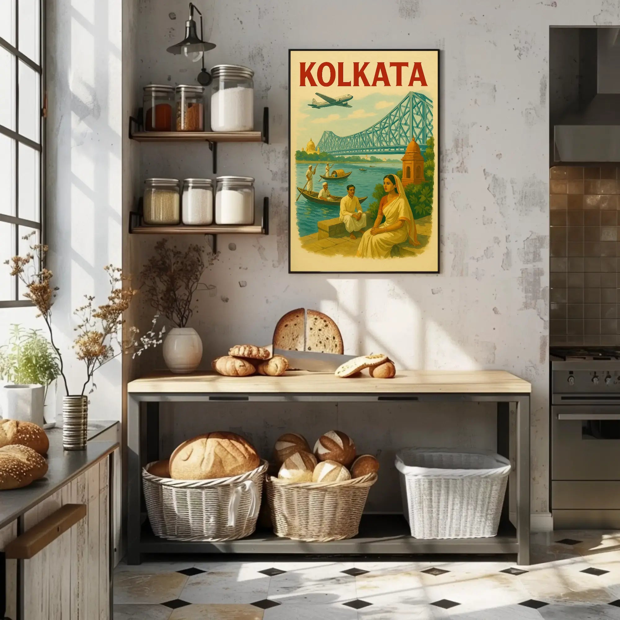 Kolkata Heritage Culture Vintage Travel Poster PosterGoat
