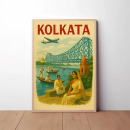Kolkata Heritage Culture Vintage Travel Poster PosterGoat