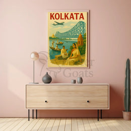 Kolkata Heritage Culture Vintage Travel Poster PosterGoat