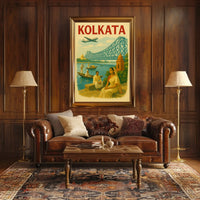 Kolkata Heritage Culture Vintage Travel Poster PosterGoat