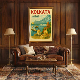 Kolkata Heritage Culture Vintage Travel Poster PosterGoat