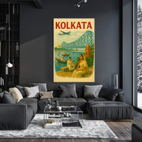 Kolkata Heritage Culture Vintage Travel Poster PosterGoat