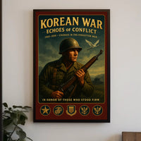 Korean War Echoes of Conflict Tribute Poster PosterGoat