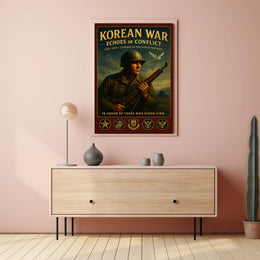 Korean War Echoes of Conflict Tribute Poster PosterGoat