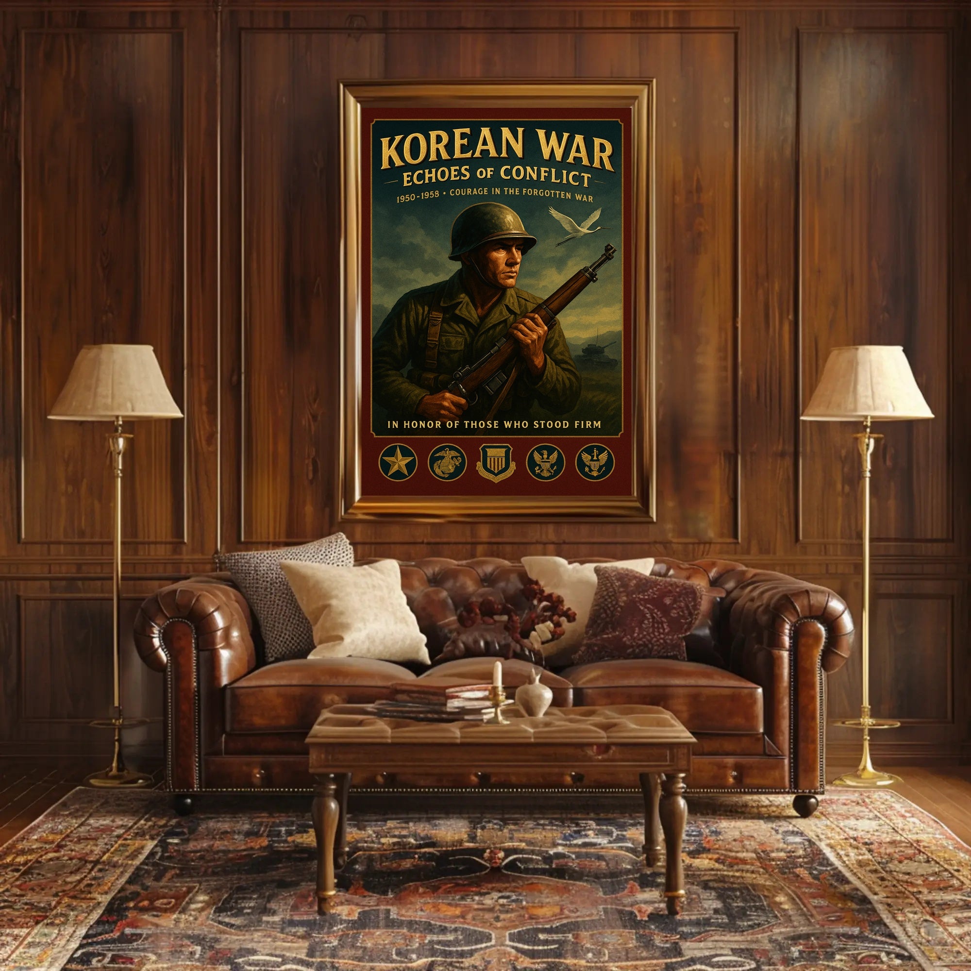 Korean War Echoes of Conflict Tribute Poster PosterGoat