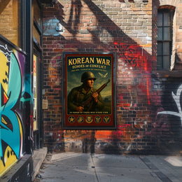Korean War Echoes of Conflict Tribute Poster PosterGoat