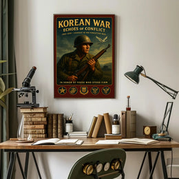 Korean War Echoes of Conflict Tribute Poster PosterGoat