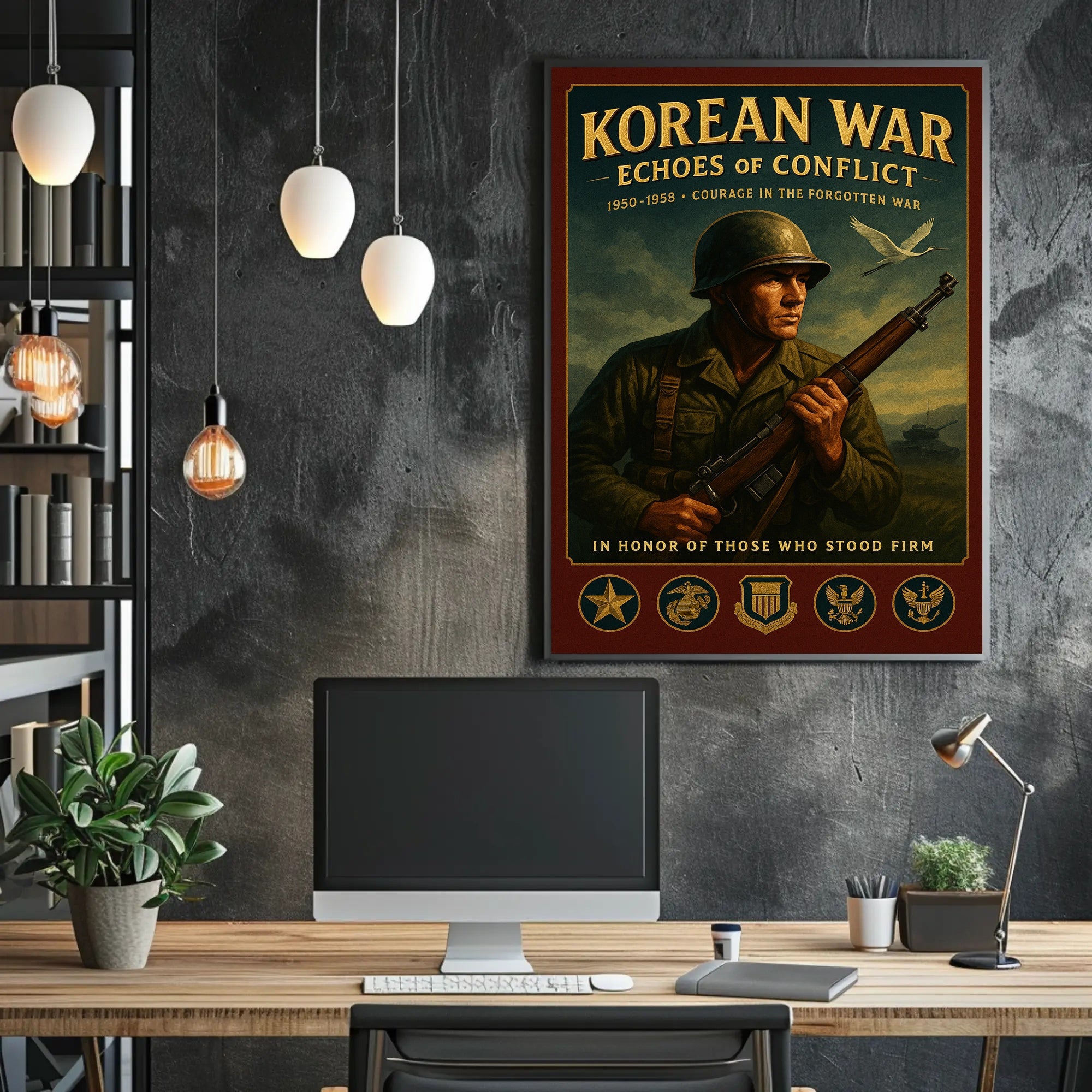 Korean War Echoes of Conflict Tribute Poster PosterGoat