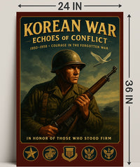 Korean War Echoes of Conflict Tribute Poster PosterGoat