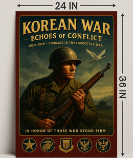 Korean War Echoes of Conflict Tribute Poster PosterGoat