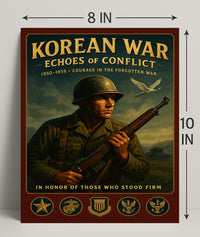 Korean War Echoes of Conflict Tribute Poster PosterGoat