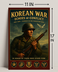 Korean War Echoes of Conflict Tribute Poster PosterGoat