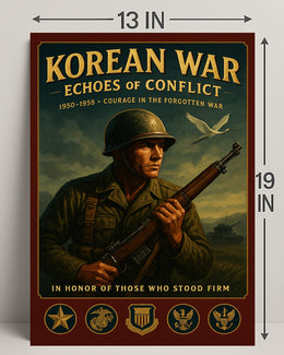 Korean War Echoes of Conflict Tribute Poster PosterGoat