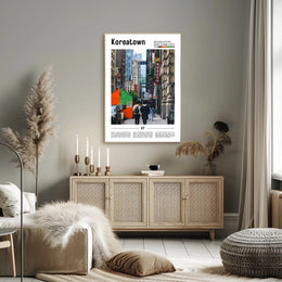 Koreatown Manhattan Urban Scene Cultural or Heritage Poster PosterGoat