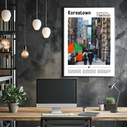 Koreatown Manhattan Urban Scene Cultural or Heritage Poster PosterGoat