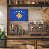 Kosovo Flag National Symbolism Wall Art Country Flag Poster PosterGoat