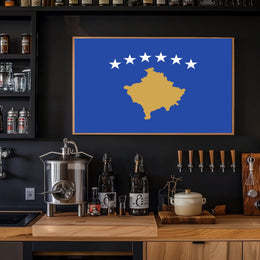 Kosovo Flag National Symbolism Wall Art Country Flag Poster PosterGoat