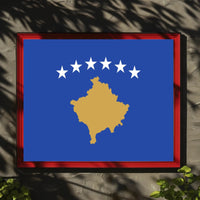 Kosovo Flag National Symbolism Wall Art Country Flag Poster PosterGoat