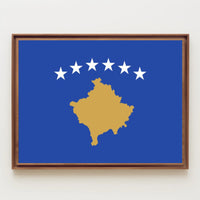 Kosovo Flag National Symbolism Wall Art Country Flag Poster PosterGoat