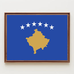 Kosovo Flag National Symbolism Wall Art Country Flag Poster PosterGoat