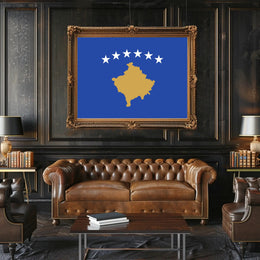 Kosovo Flag National Symbolism Wall Art Country Flag Poster PosterGoat