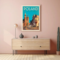 Krakow Poland Vintage Travel Art Print - Travel Poster PosterGoat