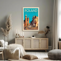 Krakow Poland Vintage Travel Art Print - Travel Poster PosterGoat