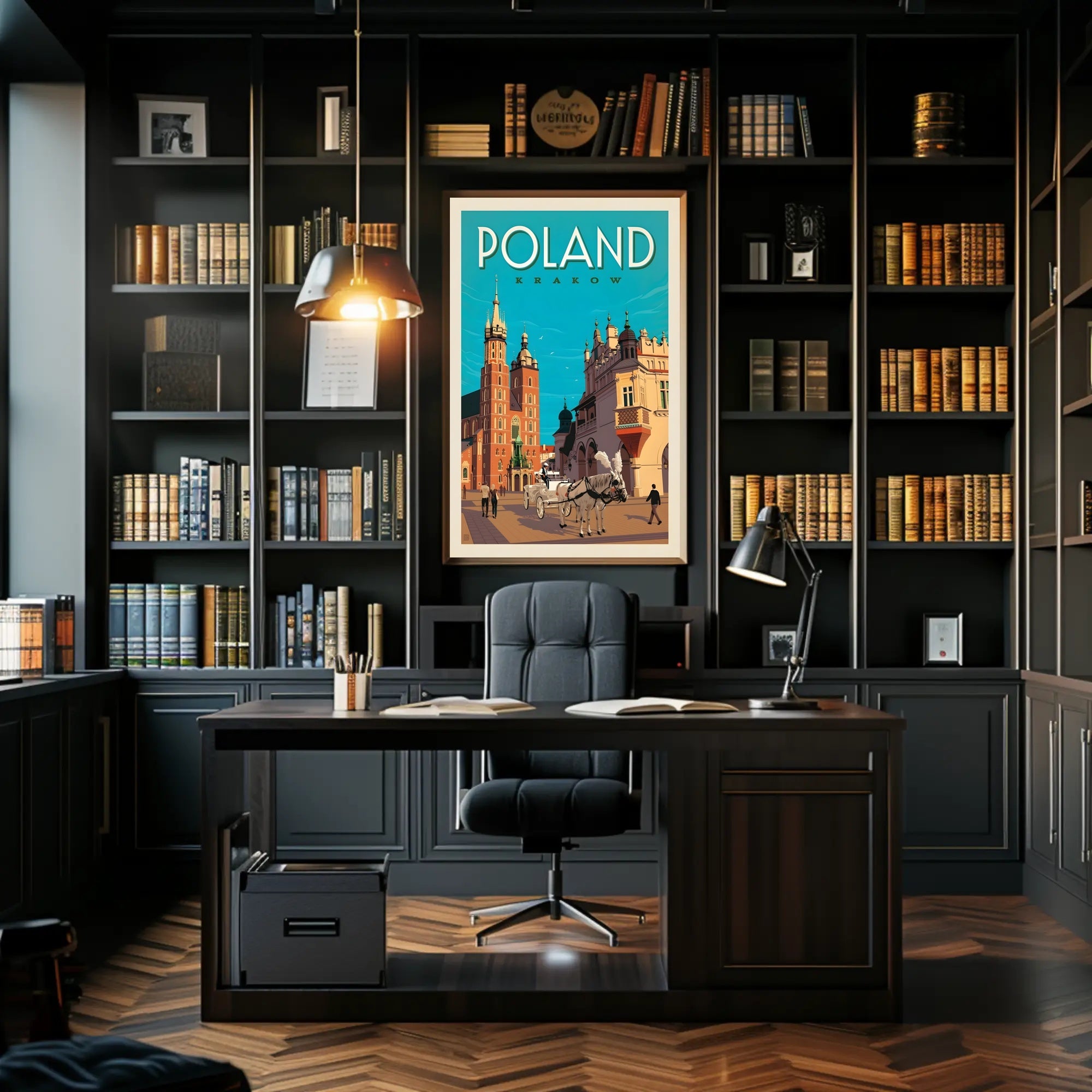 Krakow Poland Vintage Travel Art Print - Travel Poster PosterGoat