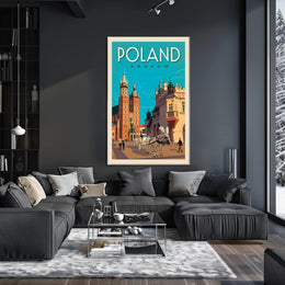 Krakow Poland Vintage Travel Art Print - Travel Poster PosterGoat