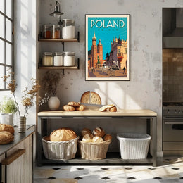 Krakow Poland Vintage Travel Art Print - Travel Poster PosterGoat