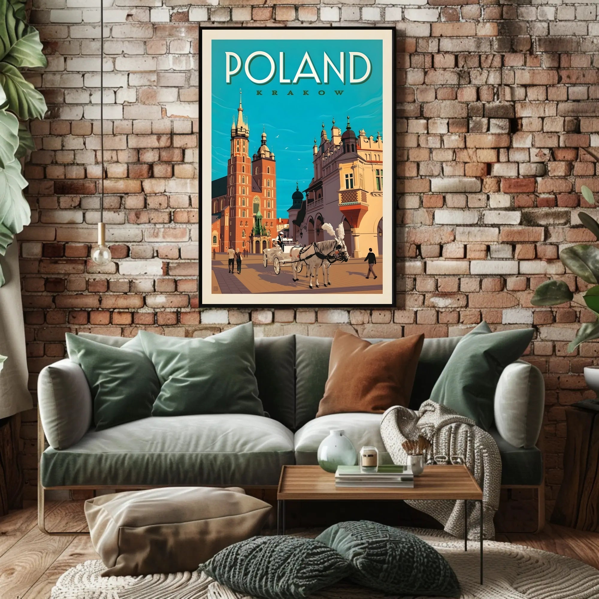 Krakow Poland Vintage Travel Art Print - Travel Poster PosterGoat