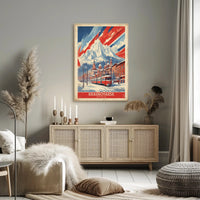Krasnoyarsk Winter Tram Scenic Urban or Cityscape Poster PosterGoat