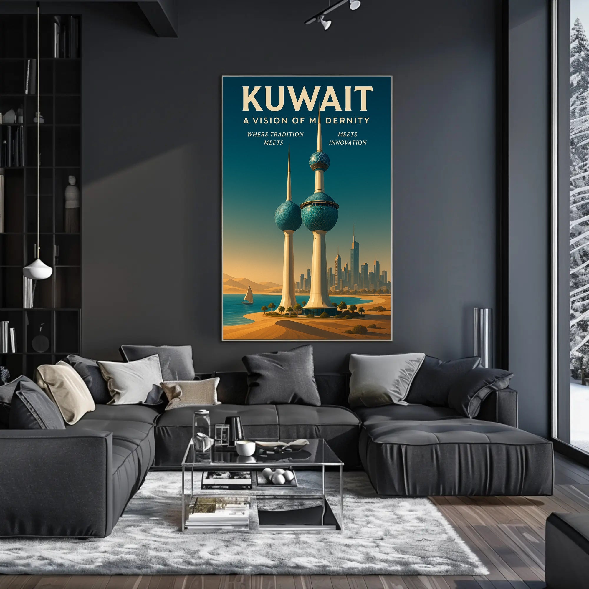 Kuwait A Vision of Modernity Poster PosterGoat