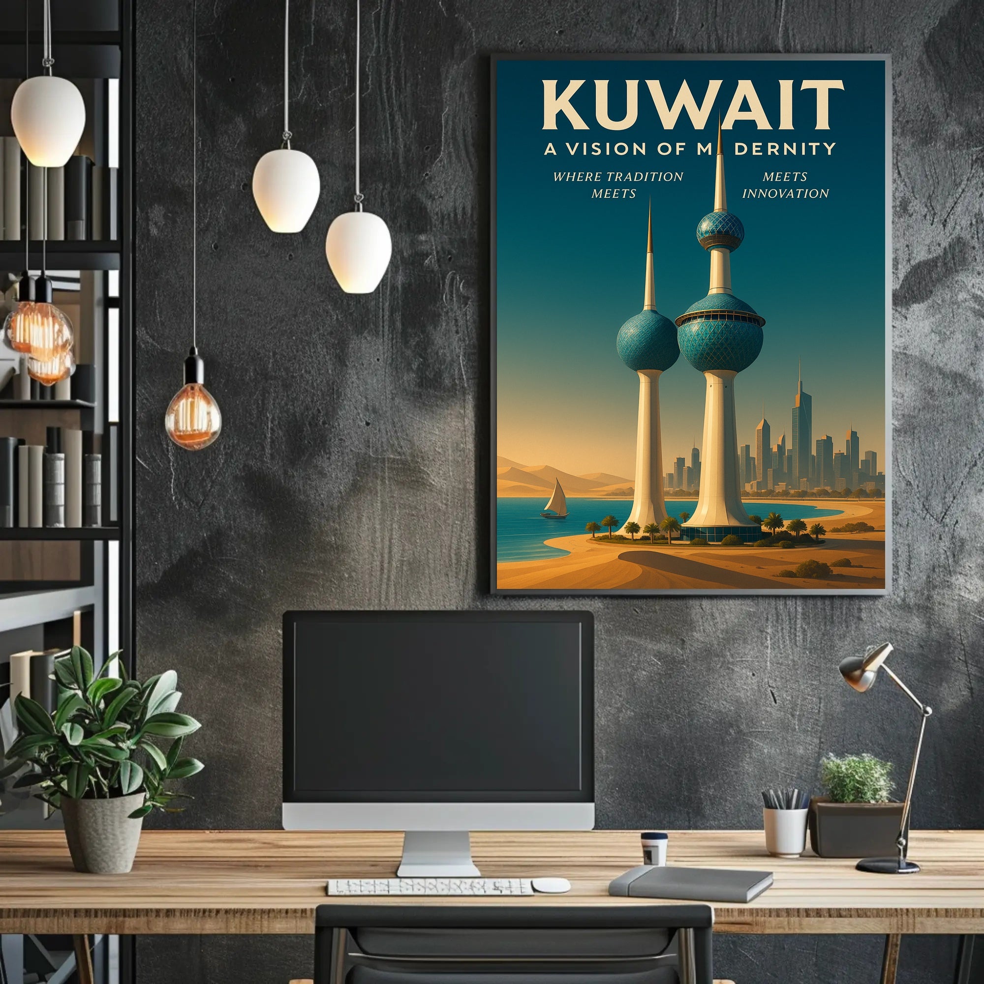 Kuwait A Vision of Modernity Poster PosterGoat