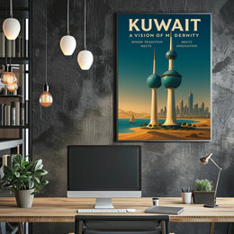 Kuwait A Vision of Modernity Poster PosterGoat