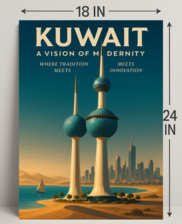 Kuwait A Vision of Modernity Poster PosterGoat