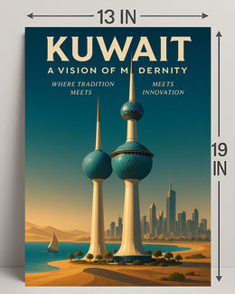 Kuwait A Vision of Modernity Poster PosterGoat