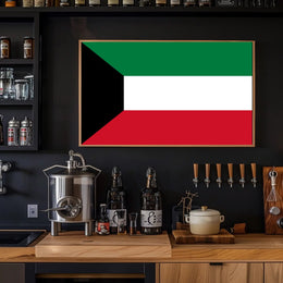 Kuwait National Flag Display: Country Flag Poster PosterGoat