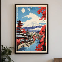 Kyoto Autumn Scenery: Vibrant Travel Poster PosterGoat