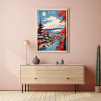 Kyoto Autumn Scenery: Vibrant Travel Poster PosterGoat