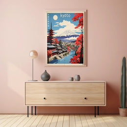 Kyoto Autumn Scenery: Vibrant Travel Poster PosterGoat